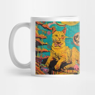 Cat on fabric Mug